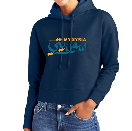 Women's V.I.T.™ Fleece Hoodie Featuring Syrian Arabic Calligraphy