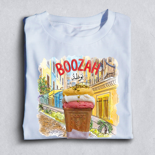100% Supima Cotton Downtown Beirut & Booza Graphic T-Shirt